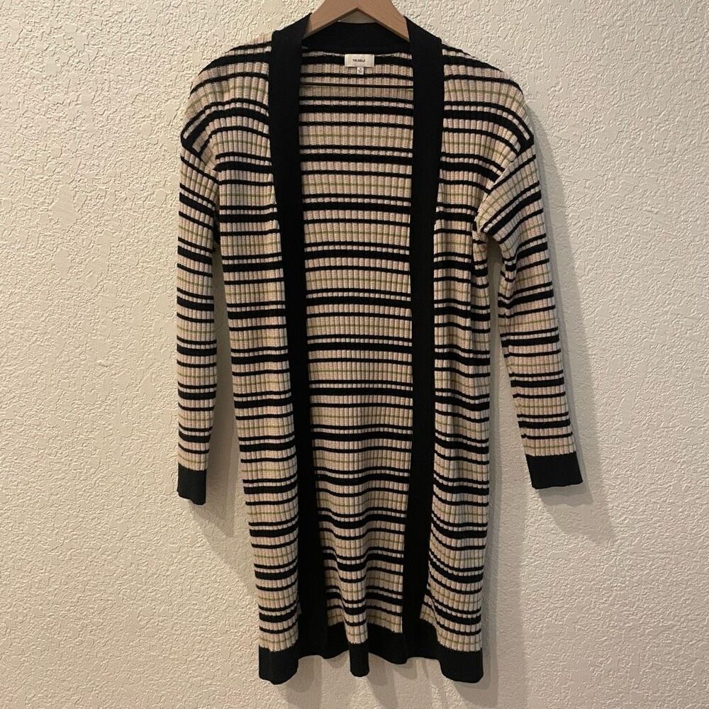The Odells Felicity Overcoat Striped Duster Cardigan Sweater Size XS - Picture 3 of 9